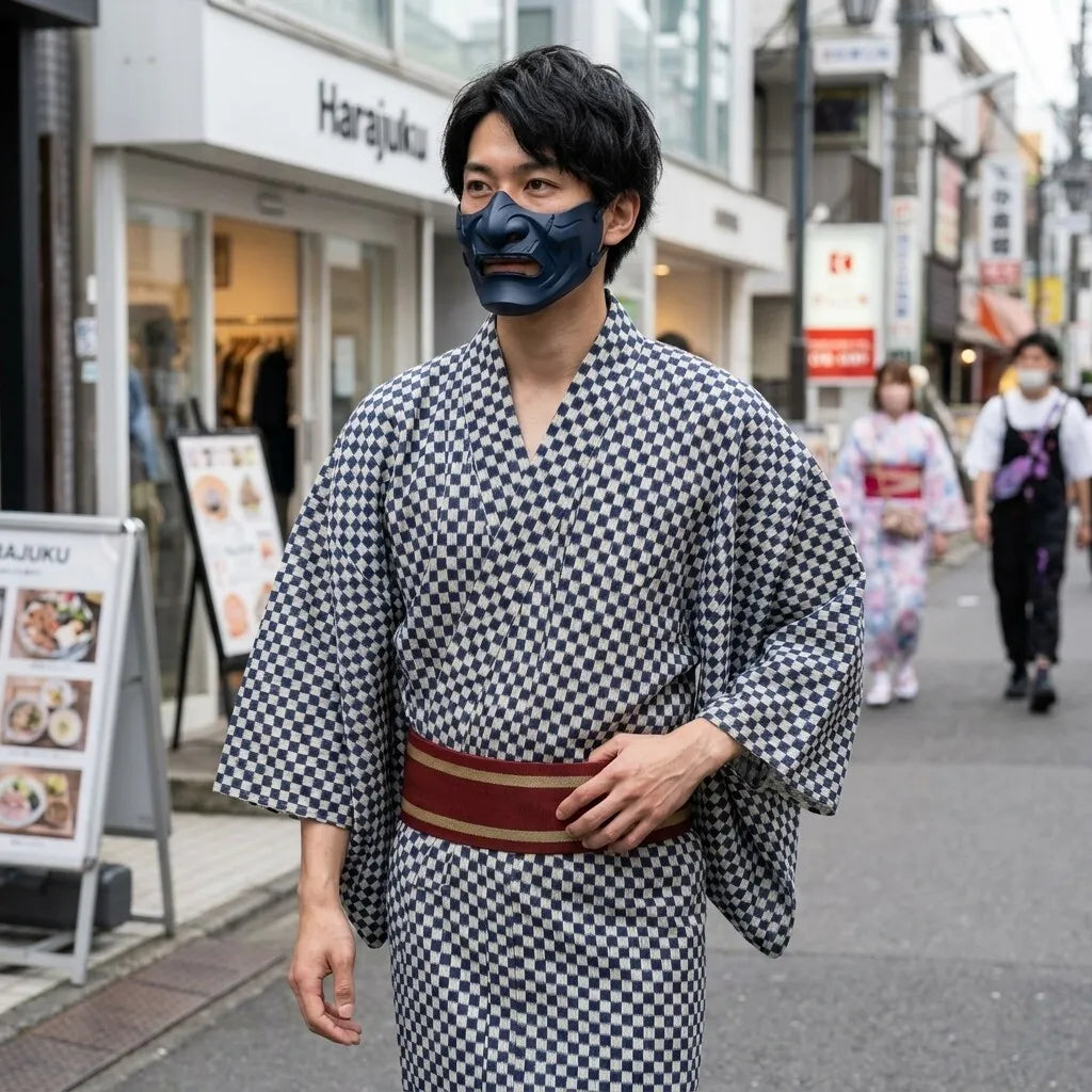 Kimono Ichimatsu vue de face