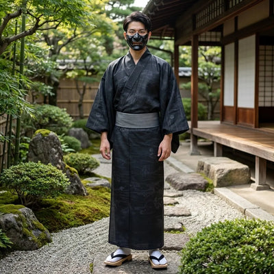 Kimono japonais homme style wa-fuku minimaliste