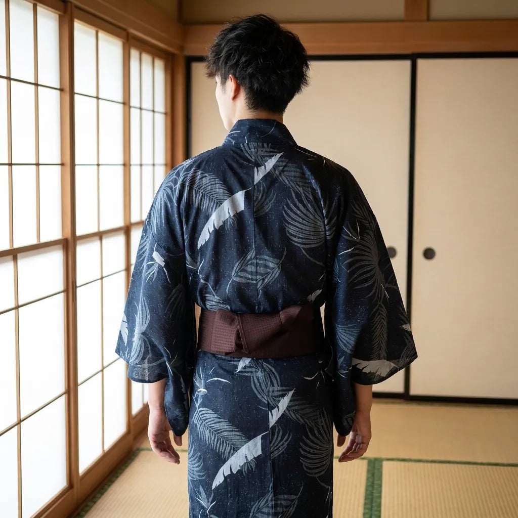 Kimono japonais tsuru vue de dos