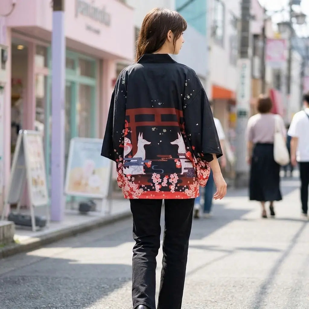 Kimono Kitsune Sakura vue arrière