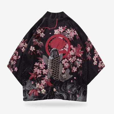 Kimono koi pour homme avec fleurs de sakura