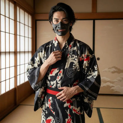 Kimono Koi homme porté de face
