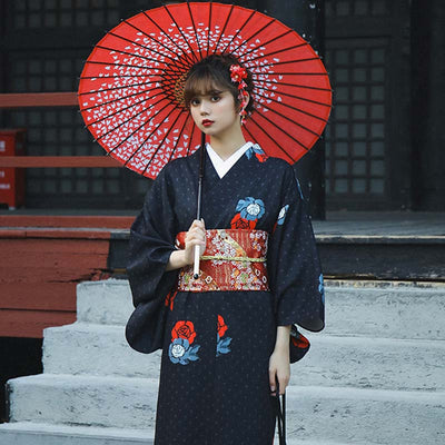 Kimono Long Femme motif traditionnel japonais