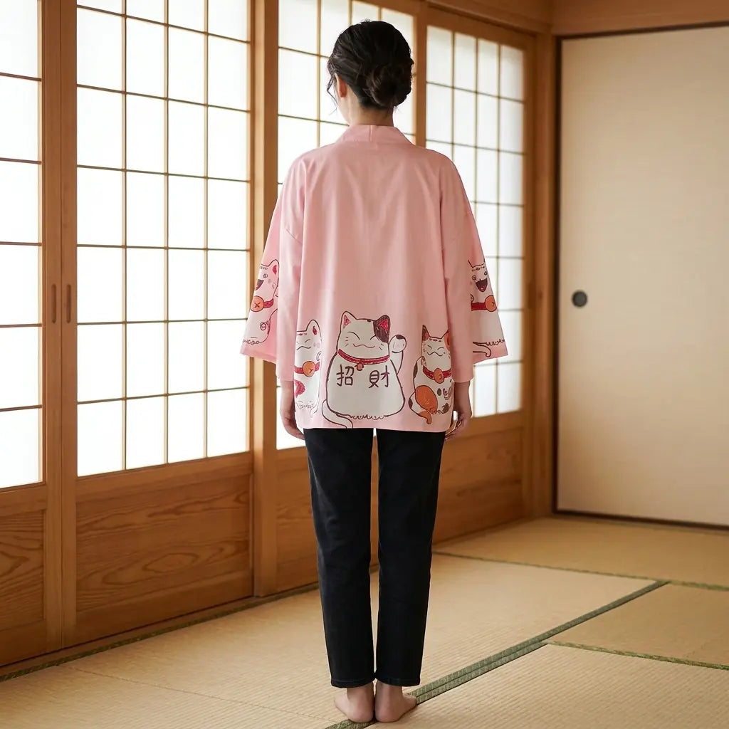 Kimono Maneki Neko vue de face