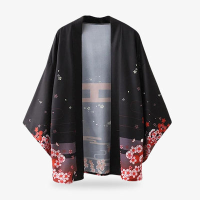Le kimono renard kitsune allie élégance et légende, orné de motifs d'esprit renard qui ajoutent une touche de fantaisie à votre garde-robe.