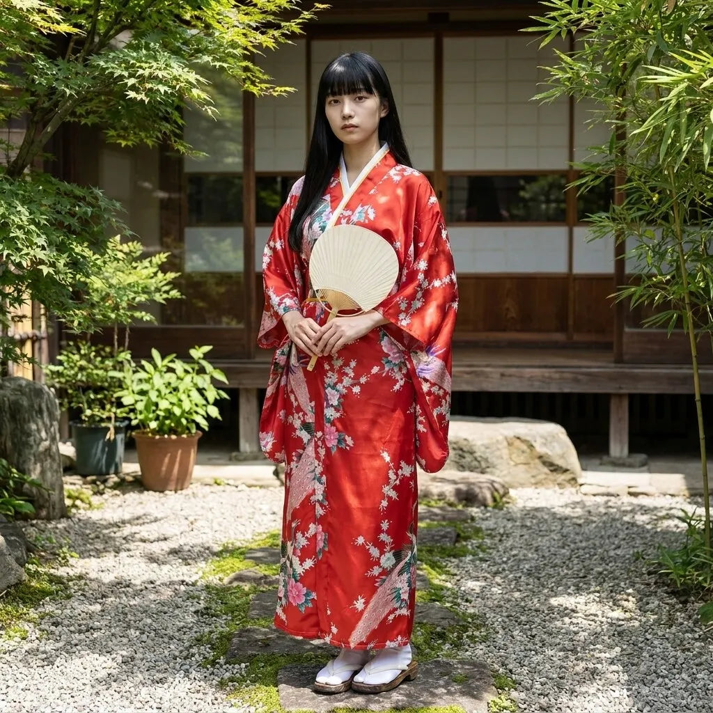 Kimono Robe Rouge vue arrière