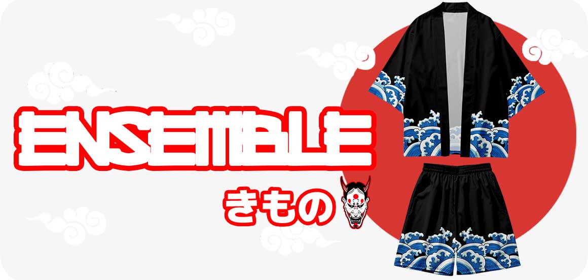 ensemble kimono short pour un style japonais traditionnel