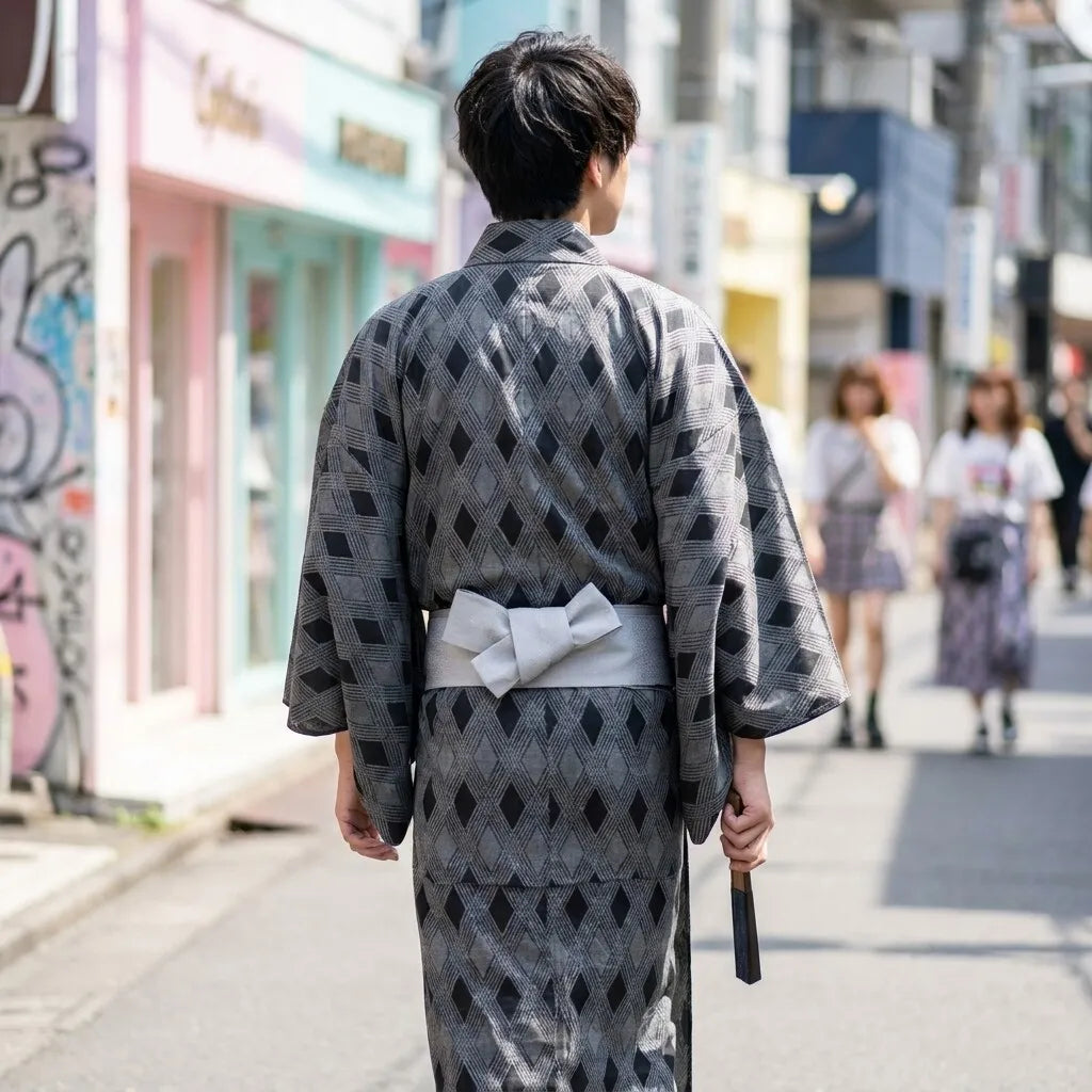 Kimono homme style traditionnel japonais dos