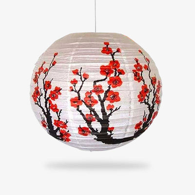 Lanterne japonaise à motifs fleurs de cerisier