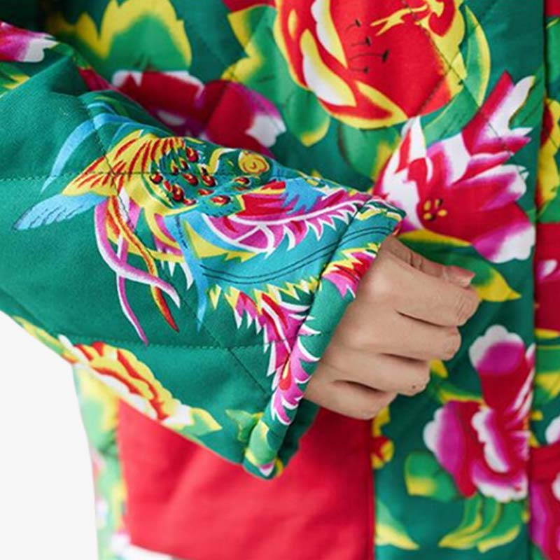 une manche manteau style japonais floral