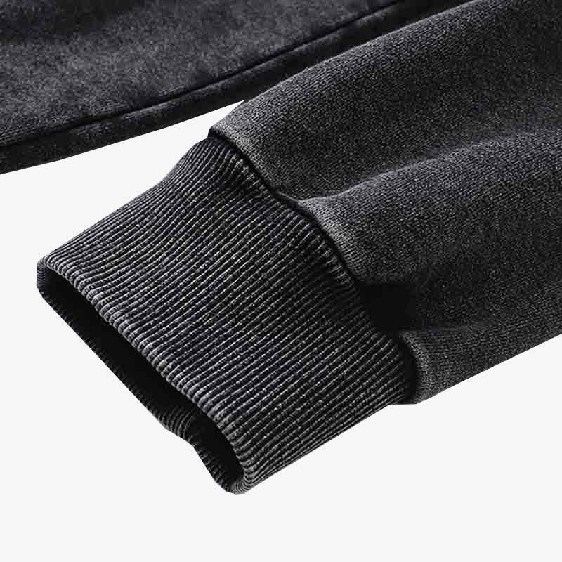 Manche du sweat japonais en coton de qualité et coloris noir