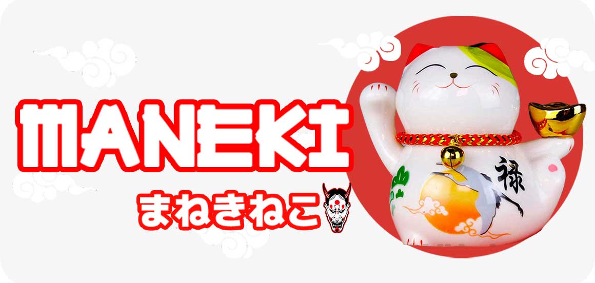 Un chat maneki neko paris pour une décoration japonaise inspirée du pays du soleil levant