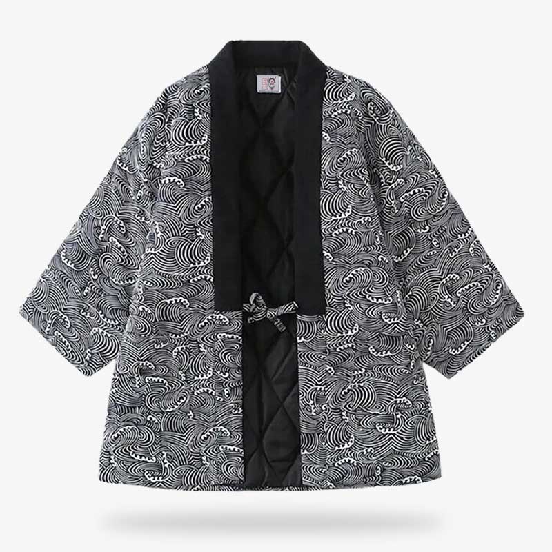 Le manteau Hanten Nami est un veste japonaise qui s'enfile au-dessus du kimono. C'est un vêtement japonais traditionnel