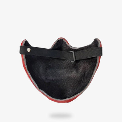 Masque de Samurai demi-visage inspiré du mempo japonais