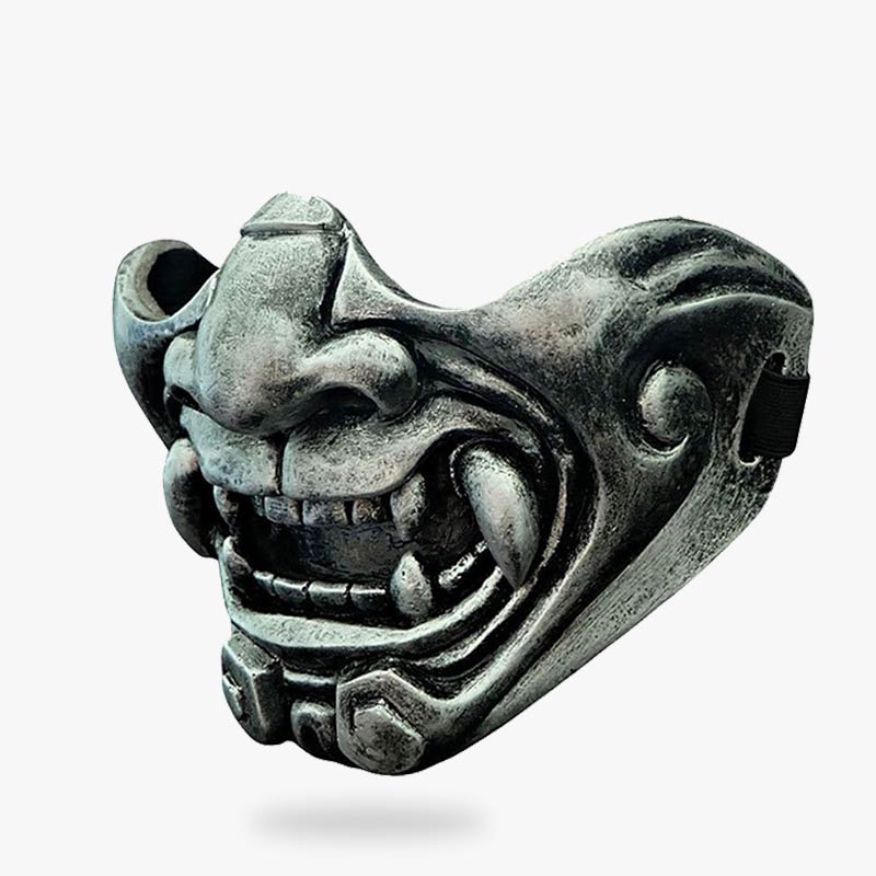 Masque de Samurai porté, esthétique guerrier japonais