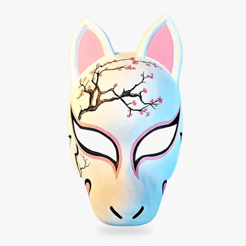 Masque Japonais Renard à plat, vue de face
