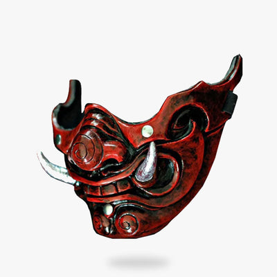 Masque Samurai inspiré du démon Oni vue de face