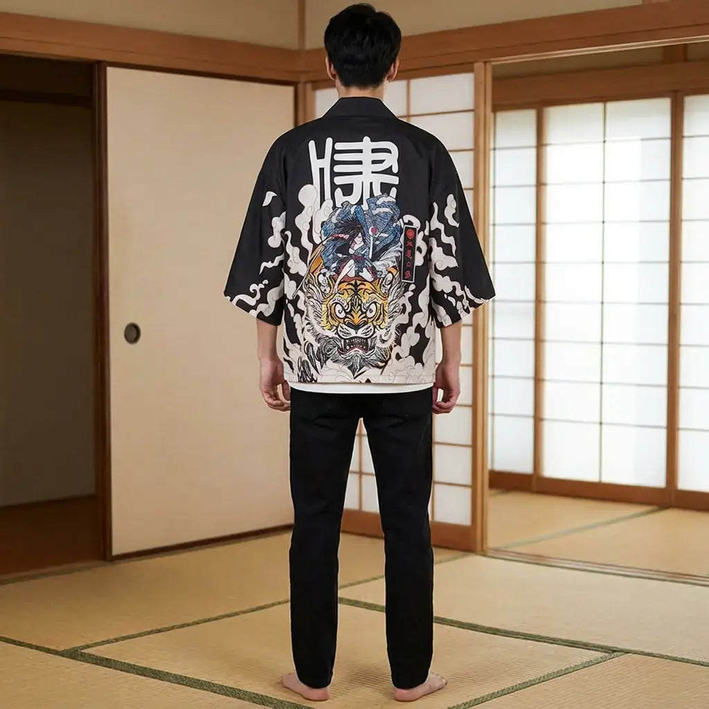 Haori Murasame vu de dos, motif complet visible