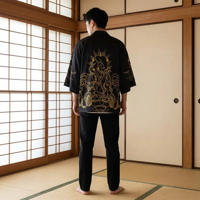 Kitsune Kimono vu de dos, motif complet visible