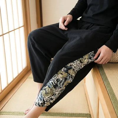 Pantalon japonais ample pour homme