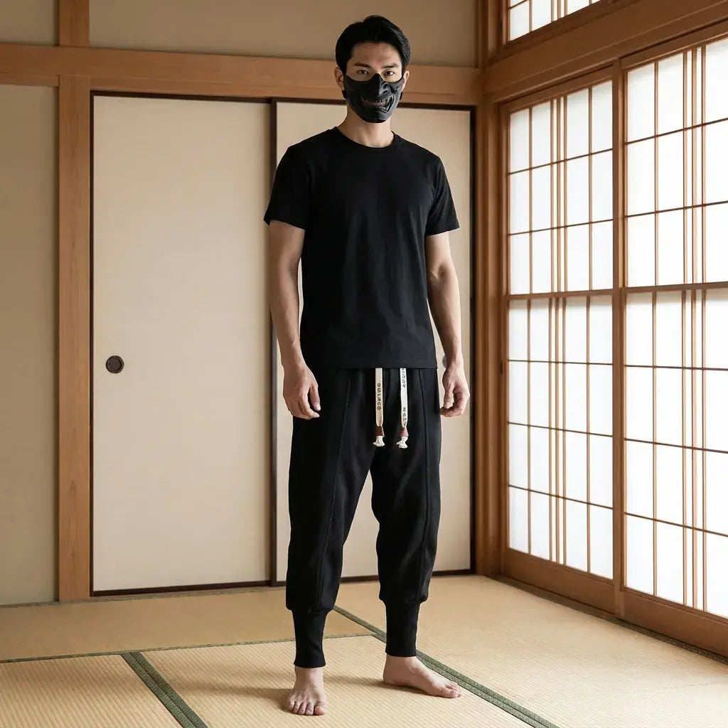 Pantalon Japonais Nikka à plat, vue de face