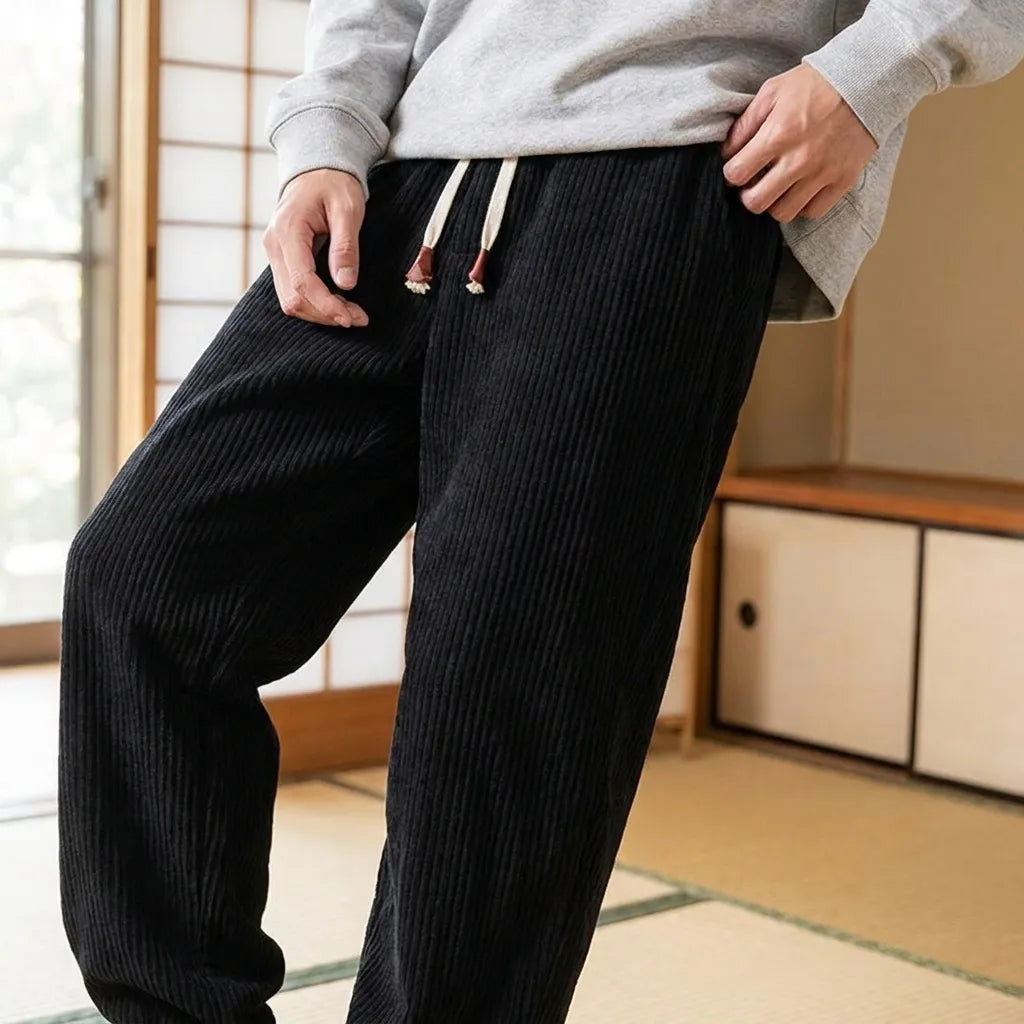 Pantalon Japonais Velours Côtelé vue de face