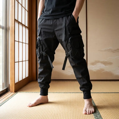 Pantalon Techwear inspiration japonaise coupe ample