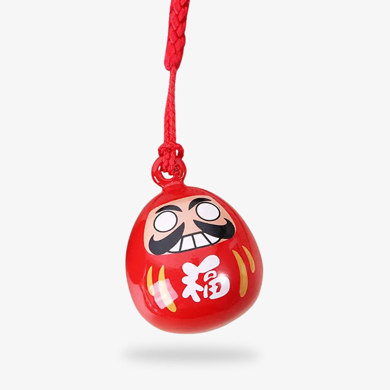 Porte-clés japonais Daruma, symbole classique de résilience et de bonne fortune dans la culture japonaise