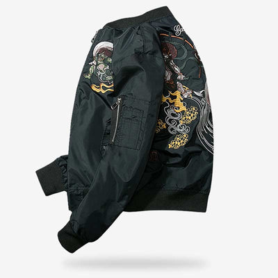 Broderie Raijin et Fujin sur veste souvenir