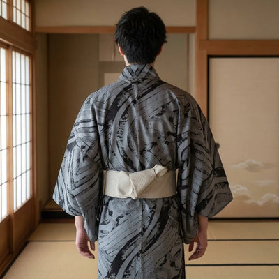 Robe japonaise homme ambiance ryokan
