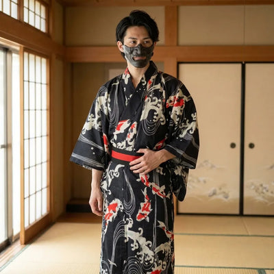 Robe japonaise homme manches larges