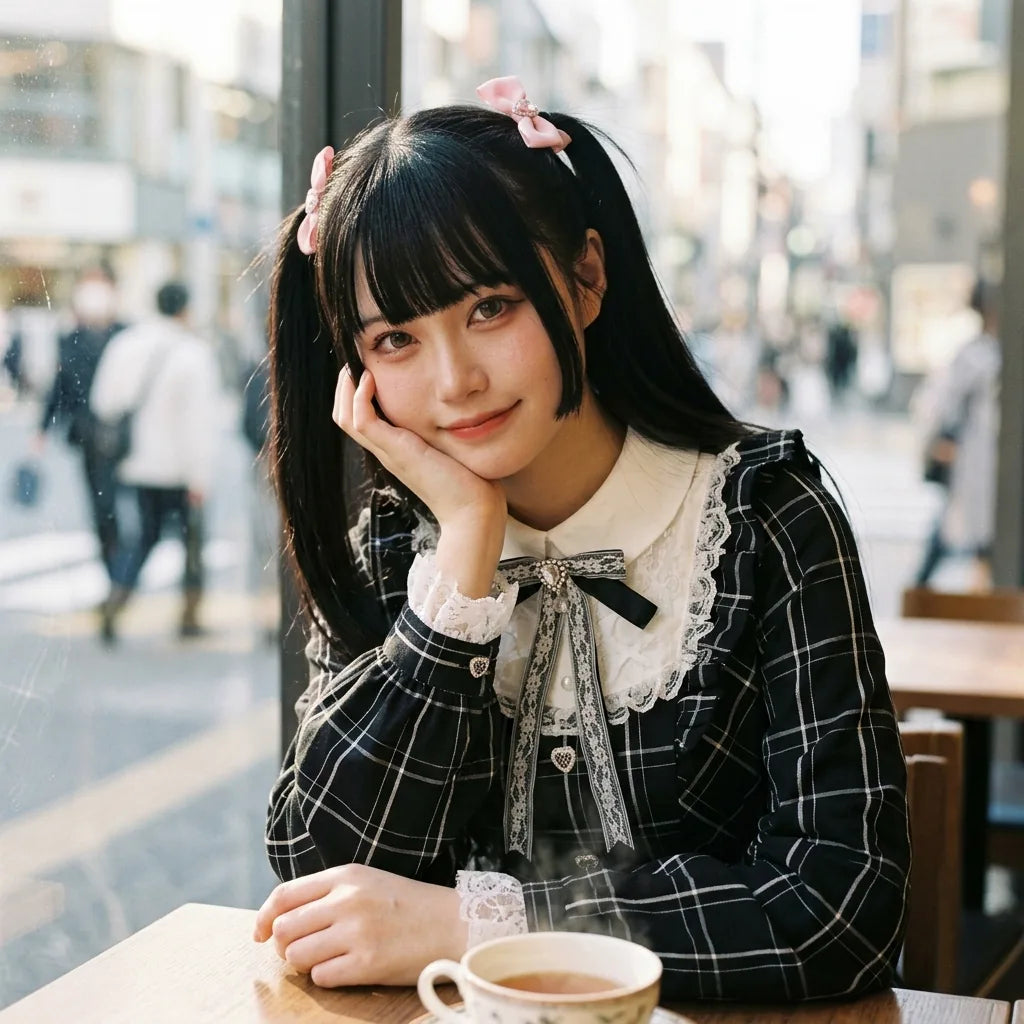 Robe Kawaii Carreaux vue de face
