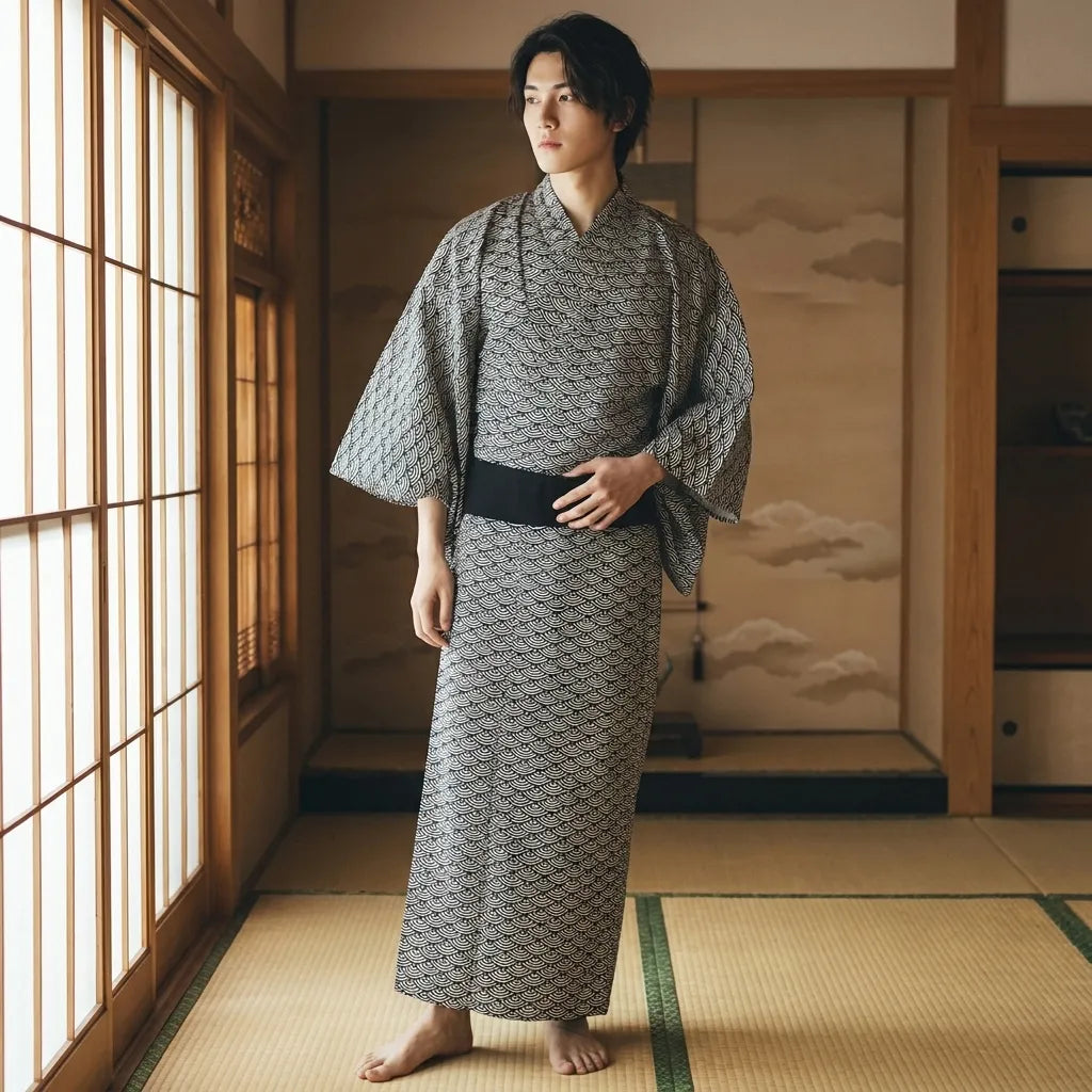robe kimono coton homme
