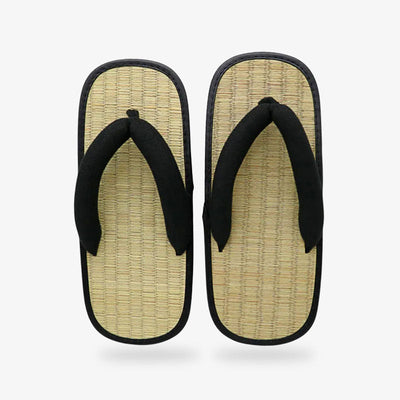 Sandales japonaises en paille tressée, idéales pour l'été et les festivals
