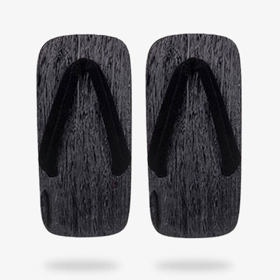 Paire de geta traditionnelles en bois brut