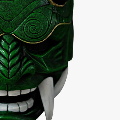 Signification du masque Oni vert japonais