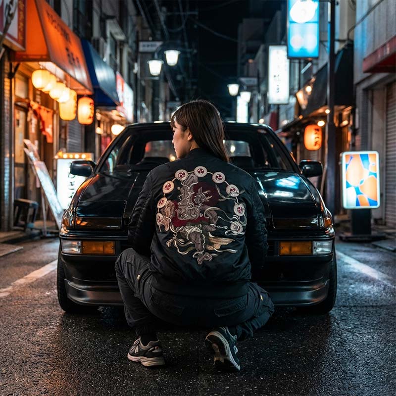 Sukajan Raijin Fujin vue arrière