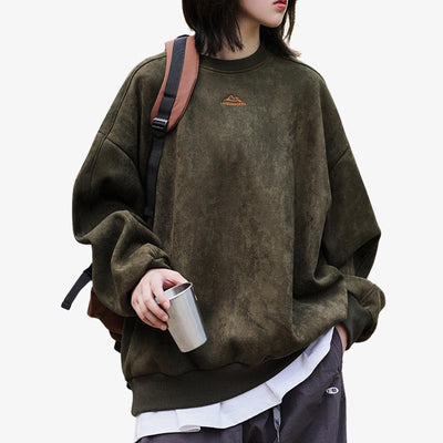 Sweat de style japonais dans un coloris vert vif, confectionné en spandex et polyester pour un confort et un style élégants