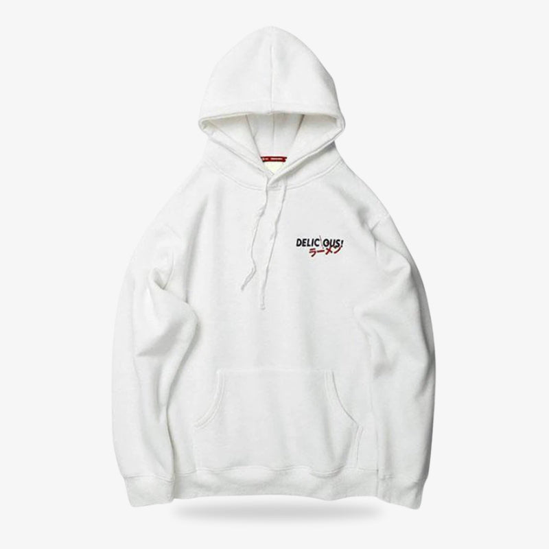Sweat japonais blanc à motif kanji rouge sur fond blanc