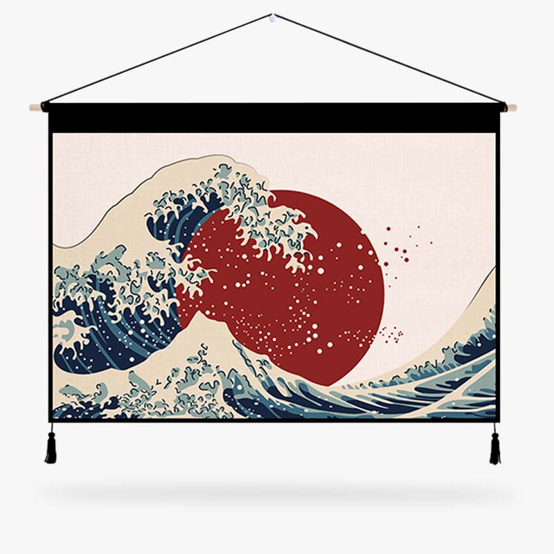 Ce tableau de vague japonaise est un objet deco inspiré la grande vague de kanagawa