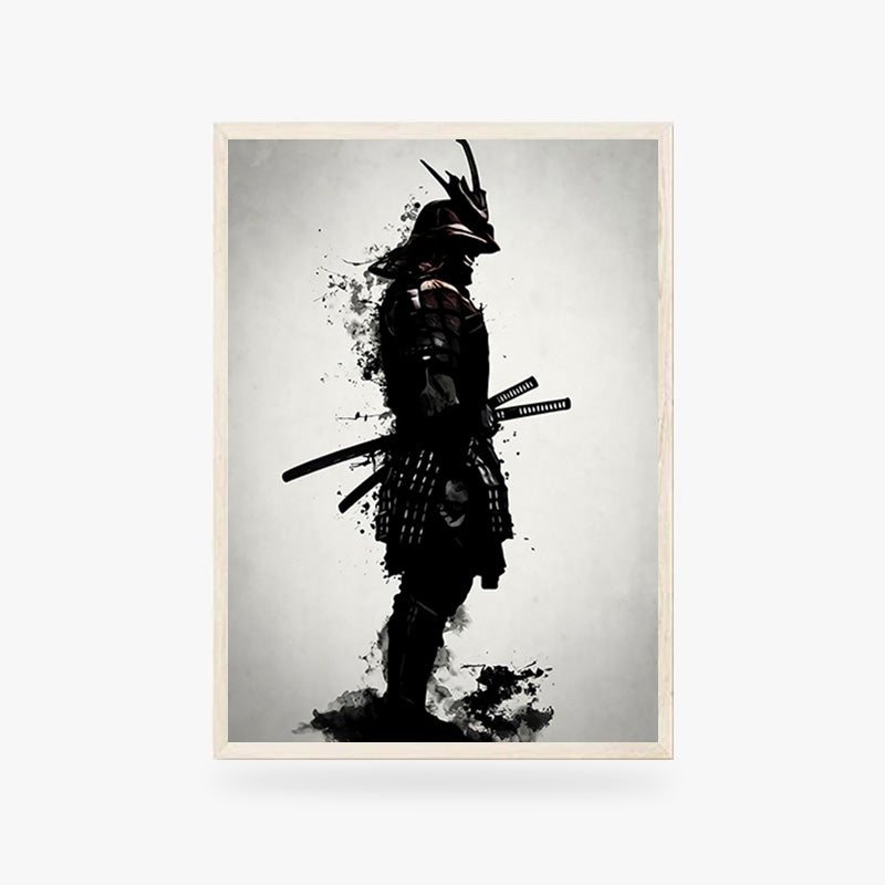 Tableau Samourai Japonais en armure avec masque oni