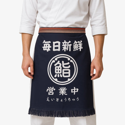 Tablier japonais homme en coton résistant, parfait pour un environnement de cuisine traditionnel
