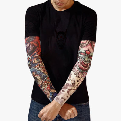 Manchette tatouage yakuza temporaire avec motif oni