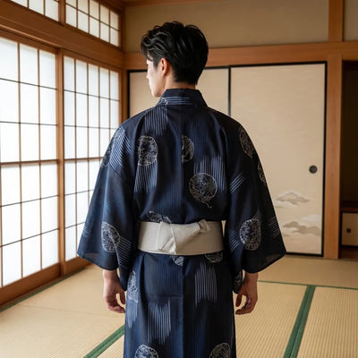 Tenue wa-fuku complète pour homme vue de dos