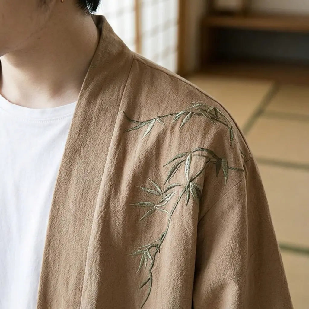 Tissu de kimono imprimé sur la manche