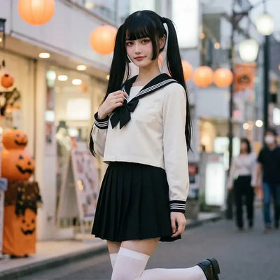 Uniforme Ecole Japon à plat, vue de face