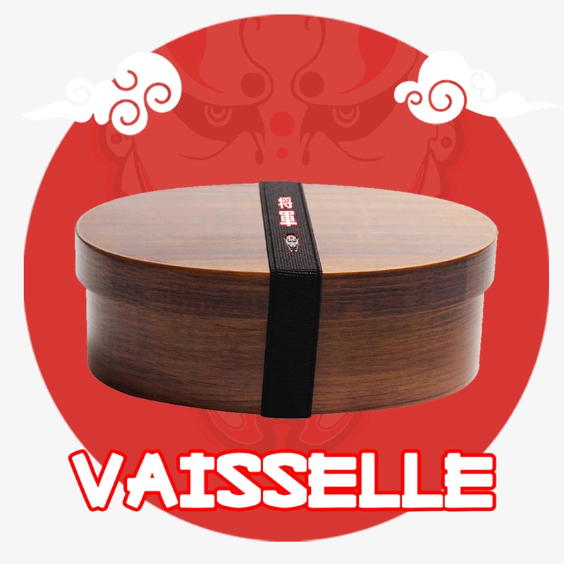 Vaisselle japonaise représentant une boite bento
