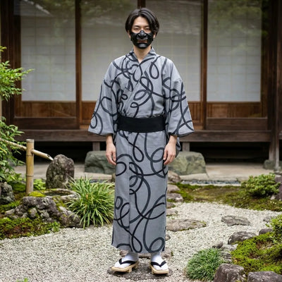 Veste kimono homme motif japonais discret