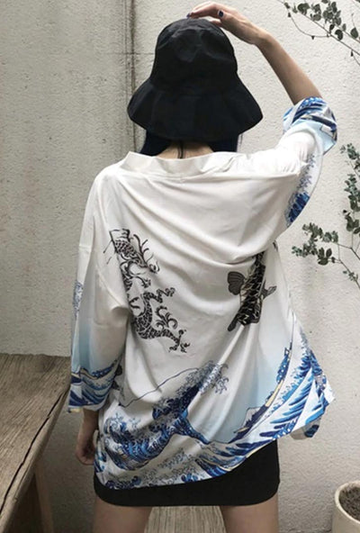 Veste kimono inspirée du Japon