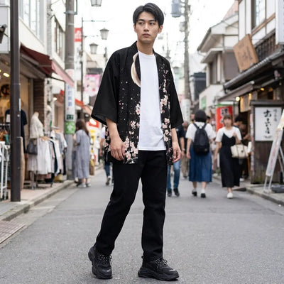 Veste kimono streetwear japonais pour homme